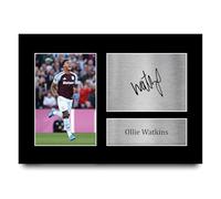 HWC Trading A4 Ollie Watkins Aston Villa Presents Printed Signed Autograph Picture for Fans and Supporters - A4