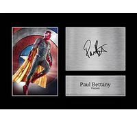 HWC Trading A4 Paul Bettany MCU Vision Gifts Printed Signed Autograph Picture for Movie Memorabilia Fans - A4