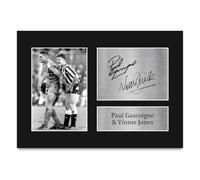 HWC Trading A4 Paul Gascoigne & Vinnie Jones The Nut Cracker Gifts Printed Signed Autograph Picture for Fans and Supporters - A4