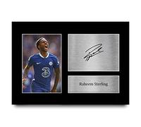 HWC Trading A4 Raheem Sterling Gifts Printed Signed Autograph Picture for Football Fans and Supporters - A4