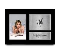 HWC Trading A4 Renee Zellweger Bridget Jones Gifts Printed Signed Autograph Picture for Movie Memorabilia Fans