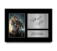 HWC Trading A4 Robert Downey Jr & Gwyneth Paltrow Iron Man Iron Man & Pepper Potts Gifts Printed Signed Autograph Picture for Movie Memorabilia Fans - A4
