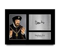 HWC Trading A4 Stephen Fry Blackadder Lord Melchett Gifts Printed Signed Autograph Picture for TV Show Fans