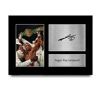 HWC Trading A4 Sugar Ray Leonard Boxing Gifts Printed Signed Autograph Picture for Boxer Memorabilia Fans