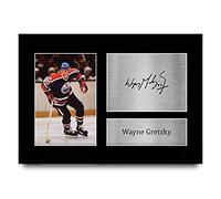 HWC Trading A4 Wayne Gretzky Edmonton Oilers Gifts Printed Signed Autograph Picture for Ice Hockey Fans