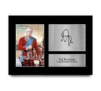 HWC Trading A4 Yul Brynner The King & I Gifts Printed Signed Autograph Picture for Movie Memorabilia Fans
