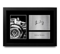 HWC Trading Adrian Newey Gifts Printed Signed Autograph Picture for F1 Formula 1 Racing Fans - A4 Framed