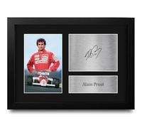 HWC Trading Alain Prost Gifts Printed Signed Autograph Picture for F1 Formula 1 Racing Fans - A4 Framed