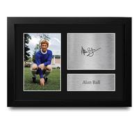 HWC Trading Alan Ball Everton Gifts Printed Signed Autograph Picture for Football Fans and Supporters - A4 Framed