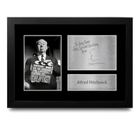 HWC Trading Alfred Hitchcock Personalised Gift - Signed Autograph Picture, Framed A4 Film Memorabilia with Custom Name Message for Birthday Christmas Wedding