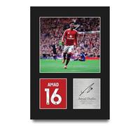HWC Trading Amad Diallo Gifts Printed Signed Autograph Picture for Football Fans and Supporters - A4 Portrait