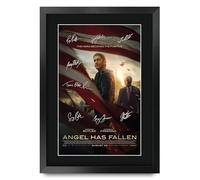 HWC Trading Angel Has Fallen (2019) Gerard Butler Gifts Printed Poster Signed Autograph Picture for Movie Memorabilia Fans - A3 Framed