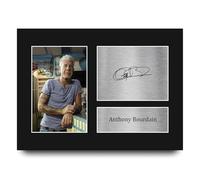 HWC Trading Anthony Bourdain Gifts Printed Signed Autograph Picture for Master Chef and Culinary Fans - A4
