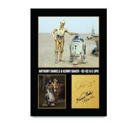 HWC Trading Anthony Daniels & Kenny Baker Star Wars C-3PO & R2-D2 Gifts Printed Signed Autograph Picture for Movie Memorabilia Fans - A4 Print Only (ID-005148)