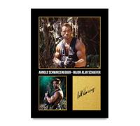 HWC Trading Arnold Schwarzenegger Predator Major Alan Schaefer Gifts Printed Signed Autograph Picture for Movie Memorabilia Fans - A4 Print Only (ID-005836)