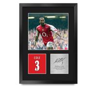 HWC Trading Ashley Cole Arsenal Gifts Printed Signed Autograph Picture for Football Fans and Supporters - A3 Portrait Framed