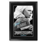 HWC Trading Atomic Blonde 2017 Charlize Theron Gifts Printed Poster Signed Autograph Picture for Movie Memorabilia Fans - A3 Framed (ID-012799)