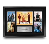 HWC Trading Bad Boys 1 Gifts Printed Signed Autograph Presentation Display Montage for Movie Memorabilia Fans - A3 Framed