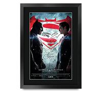 HWC Trading Batman v Superman Ben Affleck, Henry Cavill Gifts Printed Signed Autograph Picture for Movie Memorabilia Fans - A3 Framed