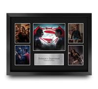 HWC Trading Batman v Superman Dawn of Justice Gifts Printed Signed Autograph Presentation Display Montage for Movie Memorabilia Fans - A3 Framed