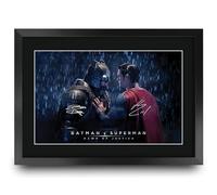 HWC Trading Batman v Superman Scene 2 Gifts Printed Signed Autograph Picture for Movie Memorabilia Fans - A3 Framed