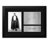 HWC Trading Bela Lugosi Dracula Count Dracula Gifts Printed Signed Autograph Picture for Movie Memorabilia Fans - A4 Framed (ID-010126)