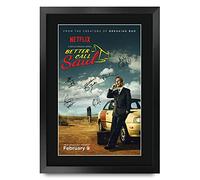 HWC Trading Better Call Saul Gifts Printed Signed Autograph Picture for TV Memorabilia Fans - A3 Framed