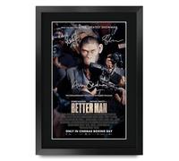 HWC Trading Better Man Robbie Williams Robbie Williams Gifts Printed Poster Signed Autograph Picture for Movie Memorabilia Fans - A3 Framed
