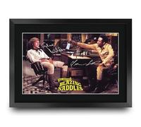 HWC Trading Blazing Saddles Scene 1 Gifts Printed Signed Autograph Picture for Movie Memorabilia Fans - A3 Framed