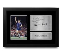 HWC Trading Bob Latchford Personalised Gift - Signed Autograph Picture, Framed A4 Football Memorabilia with Custom Name Message for Birthday Christmas Wedding