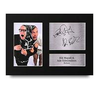 HWC Trading Bottom Rik Mayall and Ade Edmondson Signed A4 Printed Autograph Eddie Richard Print Photo Picture Display