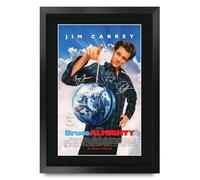 HWC Trading Bruce Almighty (2003) Jim Carrey Gifts Printed Poster Signed Autograph Picture for Movie Memorabilia Fans - A3 Framed