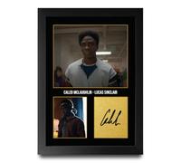 HWC Trading Caleb McLaughlin Stranger Things Lucas Sinclair Gifts Printed Signed Autograph Picture for TV Show Fans - A4 Framed Print (ID-005154)