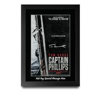 HWC Trading Captain Phillips Personalised Framed A4 Poster Custom Message | Printed Replica Autographs, Black Frame Made in Our UK Workshop, Stands or Hangs, Memorabilia Gift, Wall Art
