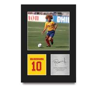 HWC Trading Carlos Valderrama Colombia Gifts Printed Signed Autograph Picture for Football Fans and Supporters - A4 Portrait