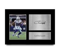 HWC Trading CeeDee Lamb Dallas Cowboys Gifts Printed Signed Autograph Picture for American Rules Football Memorabilia Fans - A4