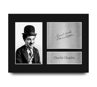 HWC Trading Charlie Chaplin Gifts Printed Signed Autograph Picture for Movie Memorabilia Fans - A4