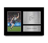 HWC Trading Charlie Curnow Carlton Gifts Printed Signed Autograph Picture for Aussie Rules Football Fans - A4