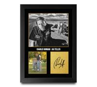 HWC Trading Charlie Hunnam Anarchy Jax Teller Gifts Printed Signed Autograph Picture for TV Show Fans - A4 Framed Print (ID-005848)