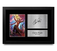 HWC Trading Chris Pratt Gift Signed FRAMED A4 Printed Autograph Guardians of the galaxy Gifts Photo Display