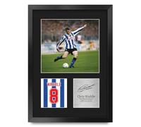 HWC Trading Chris Waddle Sheffield Wednesday Gifts Printed Signed Autograph Picture for Football Fans and Supporters - A3 Portrait Framed
