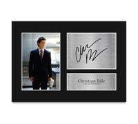 HWC Trading Christian Bale American Psycho Patrick Bateman Gifts Printed Signed Autograph Picture for Movie Memorabilia Fans - A4 (ID-012597)