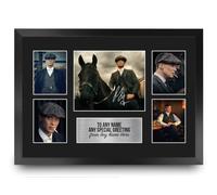 HWC Trading Cillian Murphy Peaky Blinders Tommy Personalised Gift - Signed Autograph Picture, Framed A3 TV Photo Display with Custom Name Message for Birthday Christmas Wedding