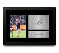 HWC Trading Clayton Oliver Melbourne Gifts Printed Signed Autograph Picture for Aussie Rules Football Fans - A4 Framed