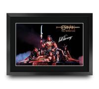 HWC Trading Conan the Barbarian Scene 1 Gifts Printed Signed Autograph Picture for Movie Memorabilia Fans - A3 Framed