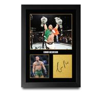 HWC Trading Conor McGregor Gifts Printed Signed Autograph Picture for UFC Memorabilia Fans - A4 Framed Print (ID-006049)