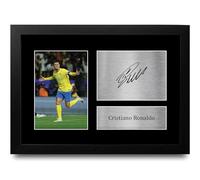 HWC Trading Cristiano Ronaldo Al Nassr Gifts Printed Signed Autograph Picture for Football Fans and Supporters - A4 Framed