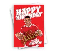 HWC Trading Cristiano Ronaldo Birthday Card, Football Fan Greeting Card, A5 Blank Inside with Envelope