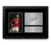 HWC Trading Cristiano Ronaldo Gifts Printed Signed Autograph Picture Photograph for Football Fans and Supporters - A4 Framed