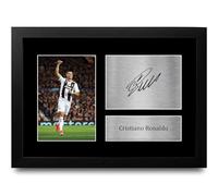 HWC Trading Cristiano Ronaldo Juventus Gifts Printed Signed Autograph Picture for Football Fans and Supporters - A4 Framed